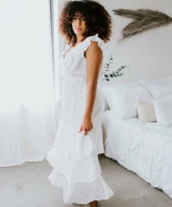 Sweet Lemon Dresses Collins Tiered V-Neck Dress