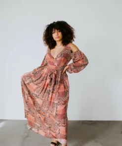 Sweet Lemon Cherise Floral Print Block Dress