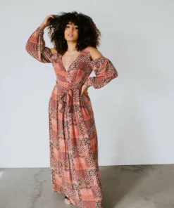 Sweet Lemon Cherise Floral Print Block Dress