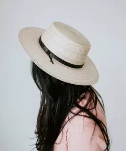 Olive & Pique Savi Braided Boater Hat Outerwear