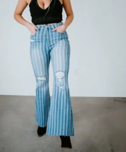 Cello Jeans Raina Striped Flare Jean Bottoms 19 Cello Jeans Raina Striped Flare Jean Bottoms
