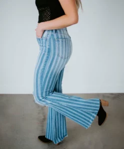 Cello Jeans Raina Striped Flare Jean Bottoms 20 Cello Jeans Raina Striped Flare Jean Bottoms