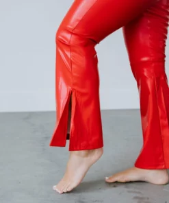 Today Fashion Bottoms Hayes Vegan Leather Flare Pants