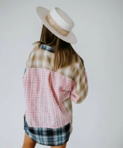 Ee:some Keysha Patchwork Plaid Top