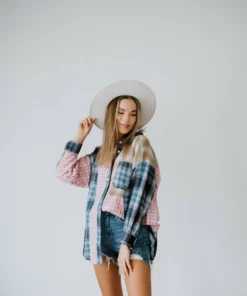 Ee:some Keysha Patchwork Plaid Top