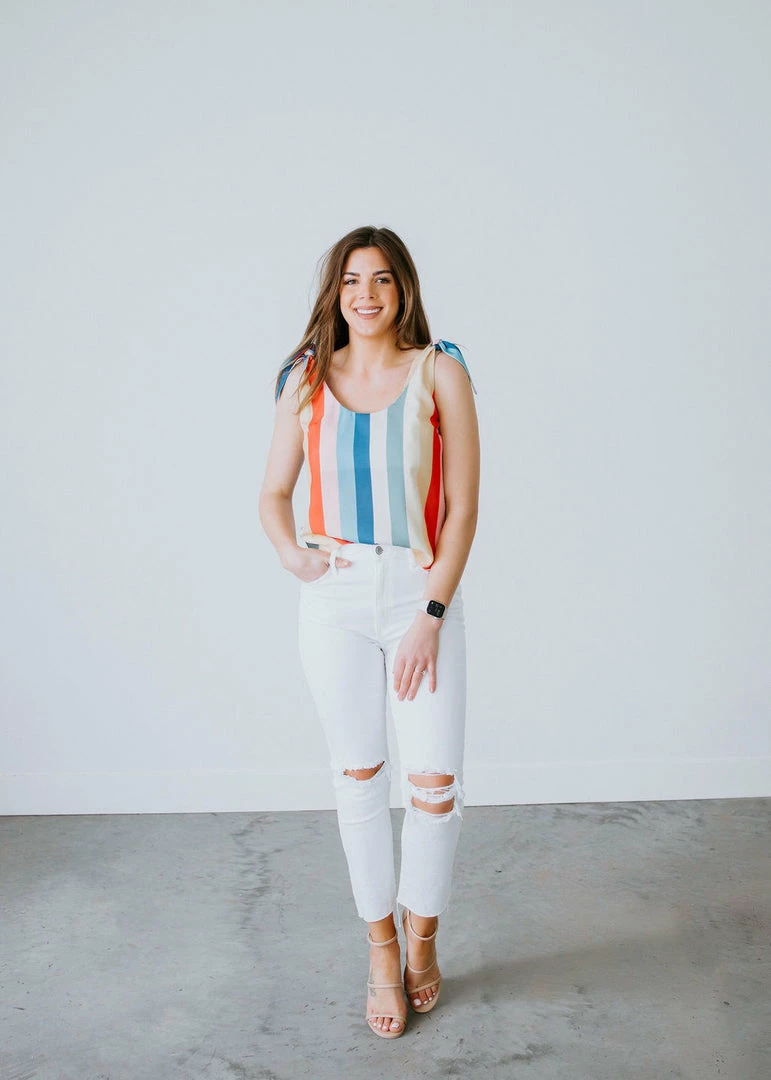 AEMI + CO Tulla Striped Tank Top Tops 4 AEMI + CO Tulla Striped Tank Top Tops