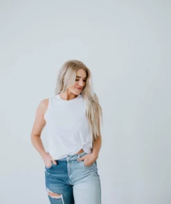 AEMI + CO Tops Ashlyn Twist Front Tank