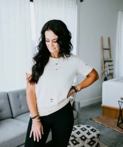 Pandit Traveler Distressed T-Shirt By Chelsea DeBoer Lily & Lottie