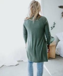 Burgundy Apparel Tops I Chose You Long Cardigan