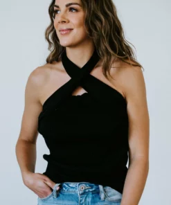 Avvio LA Ozzie Knit Halter Top Tops