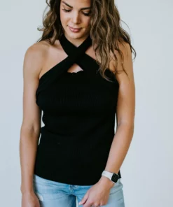 Avvio LA Ozzie Knit Halter Top Tops