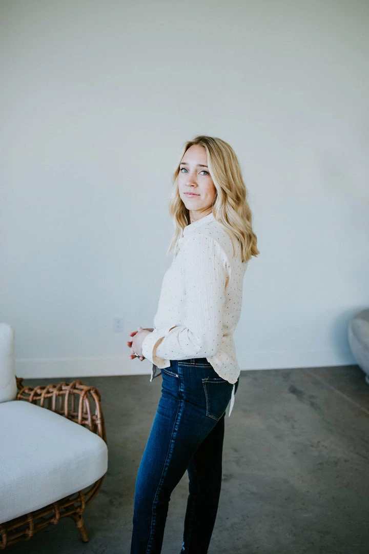 Mystree, Inc. Good As Gold Button Up Top 5 Mystree, Inc. Good As Gold Button Up Top