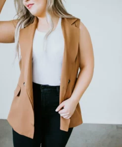 Honeypeach Making Moves Blazer Vest