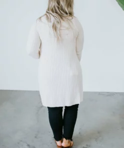 Crescent Cherish Me Ribbed Knit Cardigan Tops