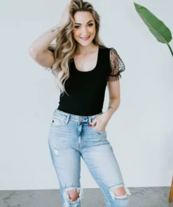 Wasabi + Mint Puff Luck Top Tops