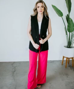 Honeypeach Making Moves Blazer Vest