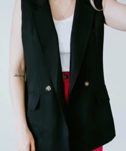 Honeypeach Making Moves Blazer Vest