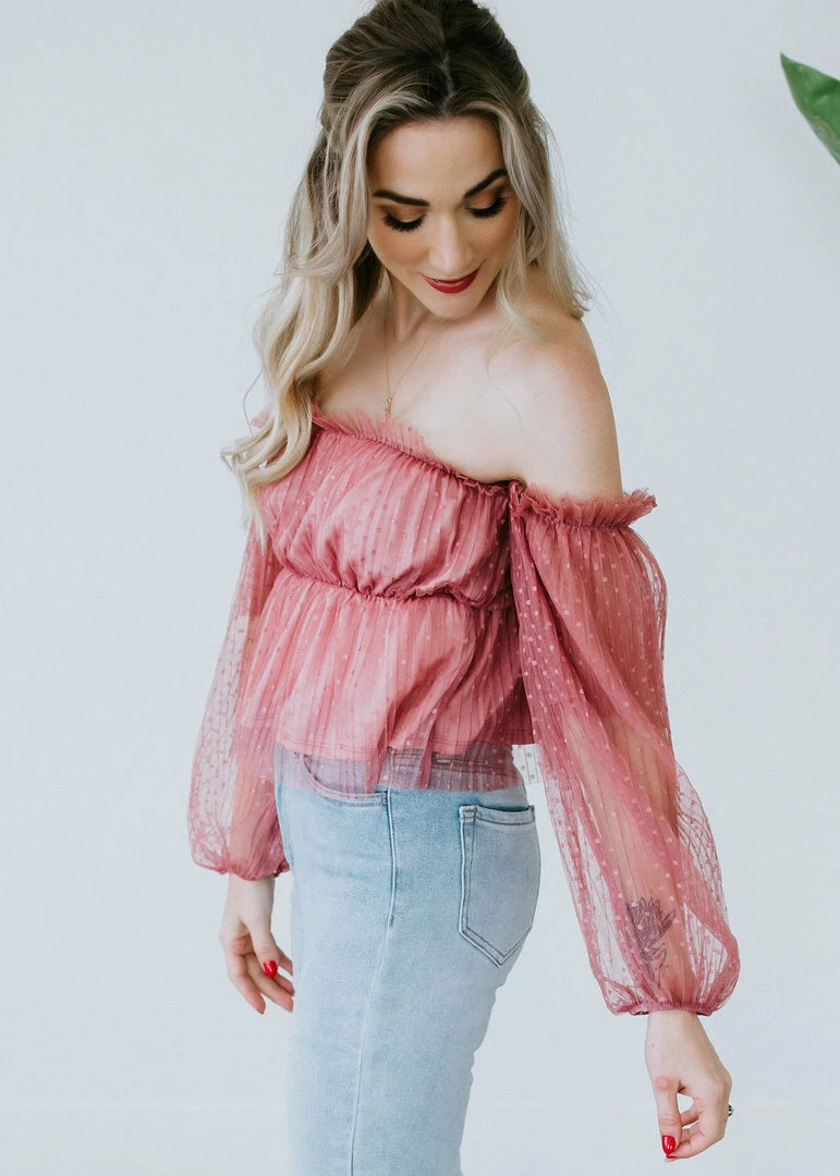 Peach Love California Ready Or Dot Peplum Top Tops 5 Peach Love California Ready Or Dot Peplum Top Tops