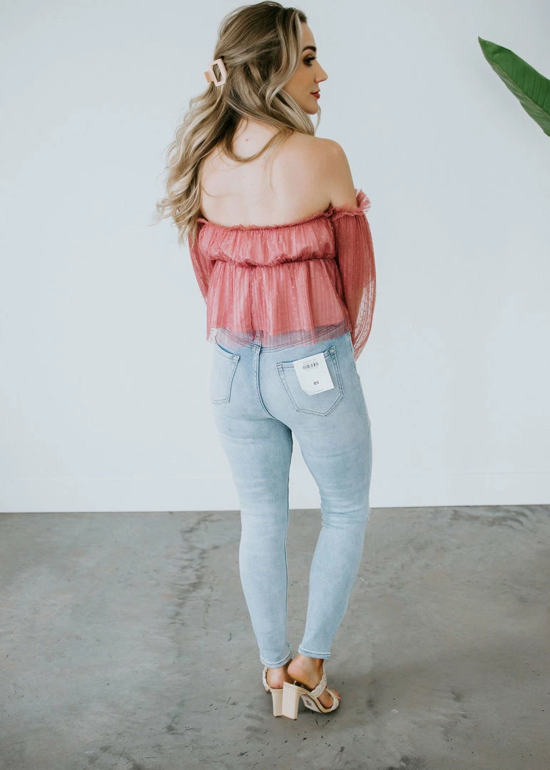 Peach Love California Ready Or Dot Peplum Top Tops 6 Peach Love California Ready Or Dot Peplum Top Tops