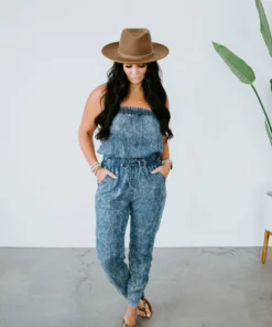 Bluivy Going Places Denim Jumpsuit