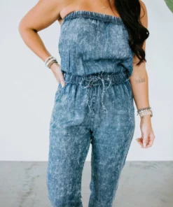 Bluivy Going Places Denim Jumpsuit