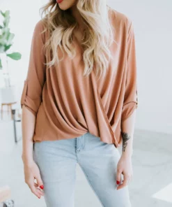 Lush Let 'Em Talk Surplice Top