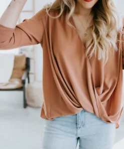 Lush Let 'Em Talk Surplice Top