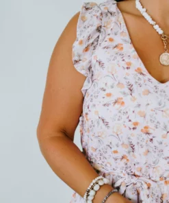 Peach Love Floral Fever Romper