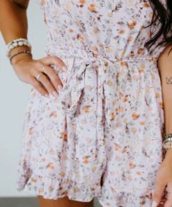 Peach Love Floral Fever Romper