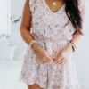 Peach Love Floral Fever Romper 1 Peach Love Floral Fever Romper