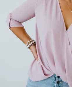 Lush Let 'Em Talk Surplice Top