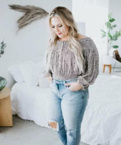 Newbury Kustom Hot Spots Off Shoulder Top