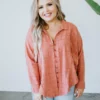 Peach Love Kelci Button Up Top 1 Peach Love Kelci Button Up Top