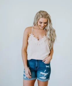 Bibi Delicate Balance Lace Cami Tank Tops
