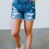 CELLO Jewel Distressed Shorts Bottoms 2 CELLO Jewel Distressed Shorts Bottoms