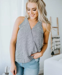 Doe & Rae Girl On The Go Surplice Tank