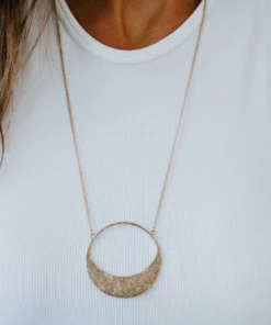 MIA Accessories Augusta Circle Pendant Necklace