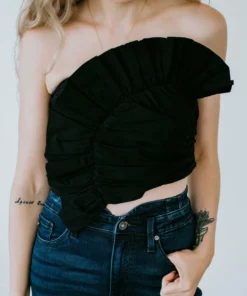 Day + Moon Elin Ruffle Tube Top Tops