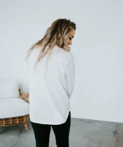 Thread & Supply Johanna Split Neck Top Laurie's Wednesday Try On