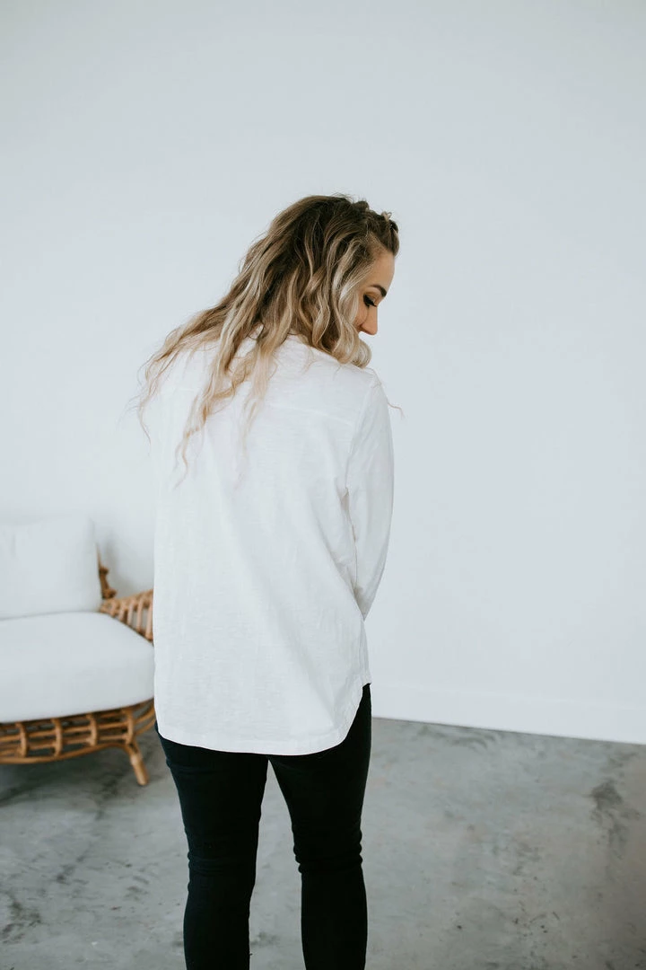 Thread & Supply Johanna Split Neck Top Laurie's Wednesday Try On 4 Thread & Supply Johanna Split Neck Top Laurie's Wednesday Try On