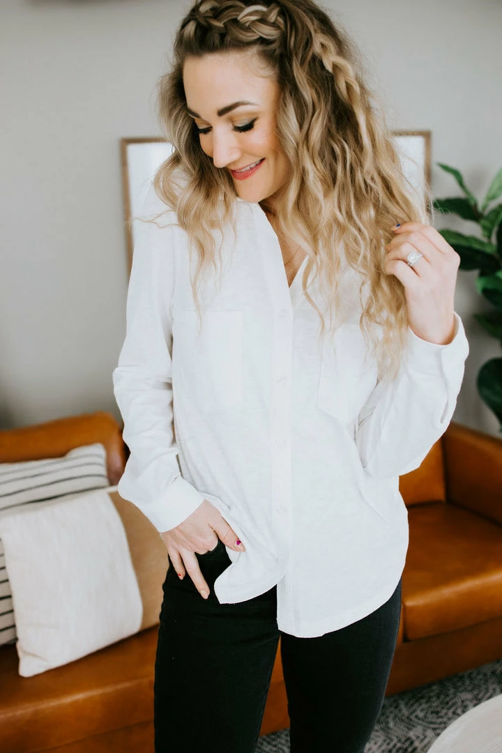 Thread & Supply Johanna Split Neck Top Laurie's Wednesday Try On 5 Thread & Supply Johanna Split Neck Top Laurie's Wednesday Try On