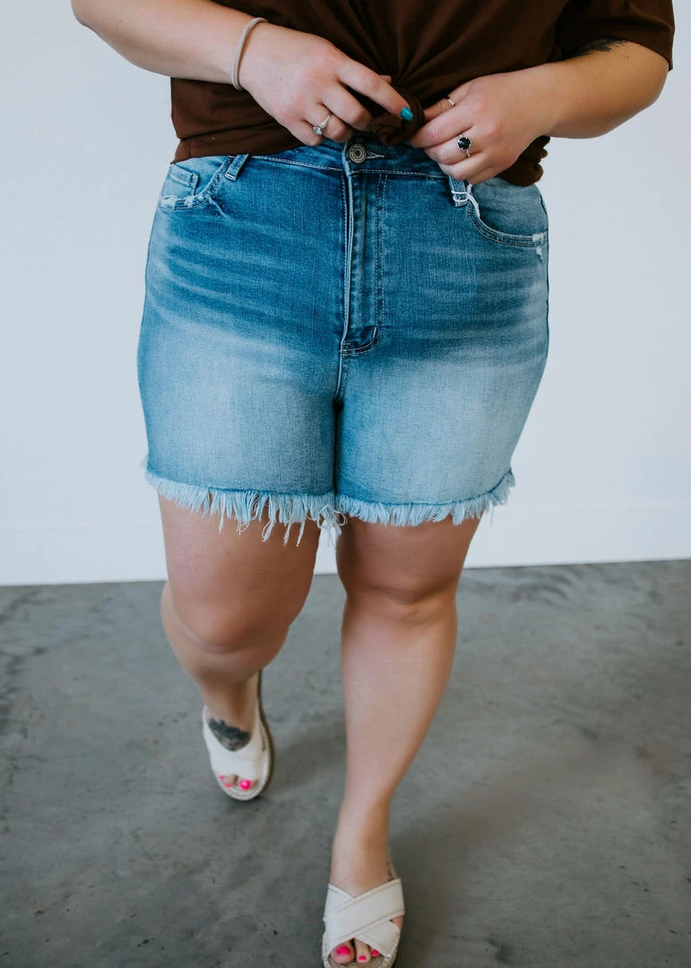 VERVET By Flying Monkey Brea Frayed Hem Shorts 7 VERVET By Flying Monkey Brea Frayed Hem Shorts