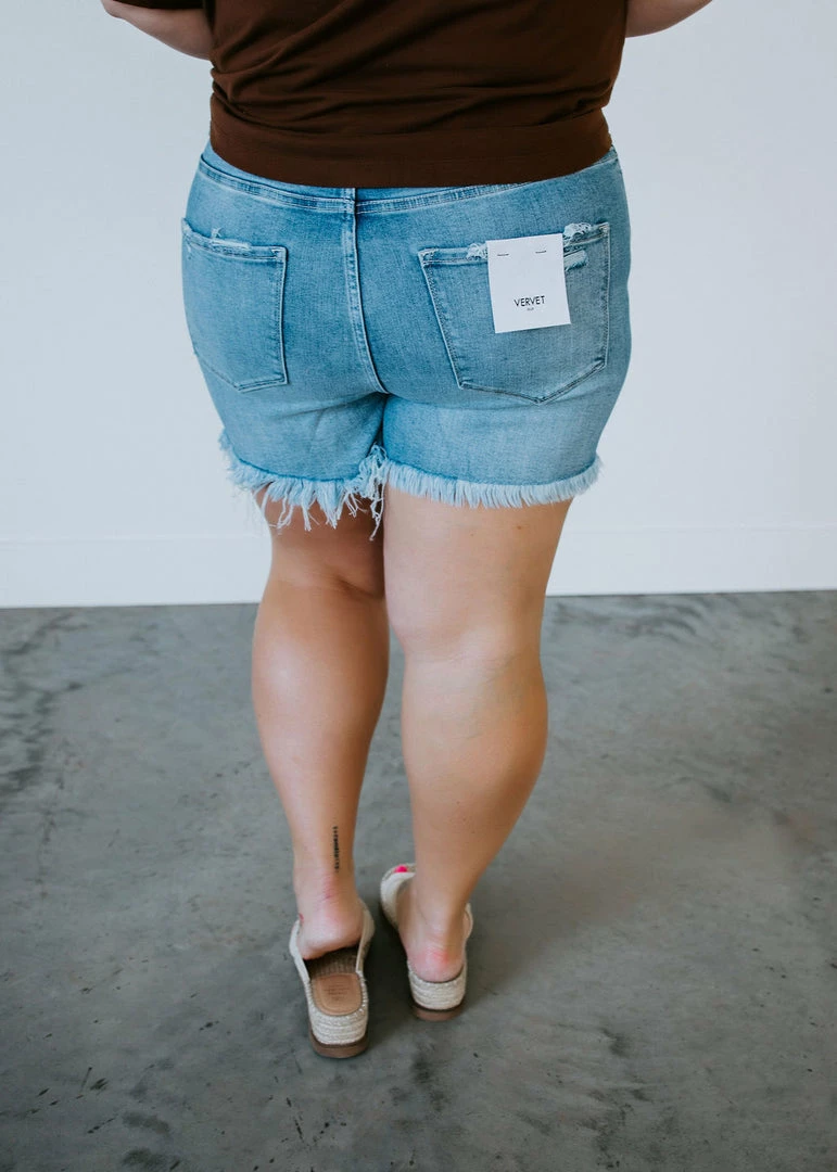 VERVET By Flying Monkey Brea Frayed Hem Shorts 9 VERVET By Flying Monkey Brea Frayed Hem Shorts