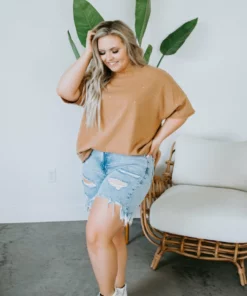 Peach Love California Tops Shelbie Splatter Paint Tee