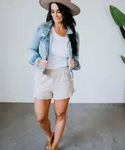 Eunina Phoebe Distressed Denim Jacket