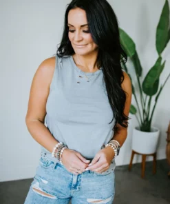 Pandit Ford Distressed Tank By Lily & Lottie