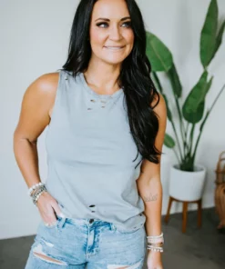 Pandit Ford Distressed Tank By Lily & Lottie
