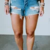 CELLO Brittany Distressed Shorts Bottoms