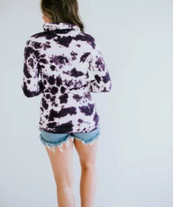 Lauriebelles Aubergine Tie Dye Lily & Lottie Cowl Sweatshirt