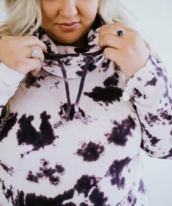Lauriebelles Aubergine Tie Dye Lily & Lottie Cowl Sweatshirt